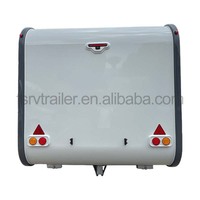 Mini-caravane tout-terrain personnalisée OEM, moderne, pour camping familial, avec plancher en aluminium et cuir PVC, double essieux
