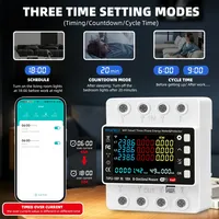 Disjoncteur intelligent Tuya WiFi 4P 100A triphasé avec minuterie, protection contre les surtensions/sous-tensions et réenclenchement automatique pour la maison