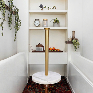 Marble Base Gold <b>Paper</b> Towel Holder Stainless Steel Counter Roll Stand Modern Kitchen Table <b>Organizer</b> - Product Image 3
