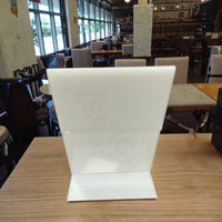 Vente en gros de porte-cartes de table en acrylique personnalisé présentoir de menu en plexiglas transparent pour restaurant