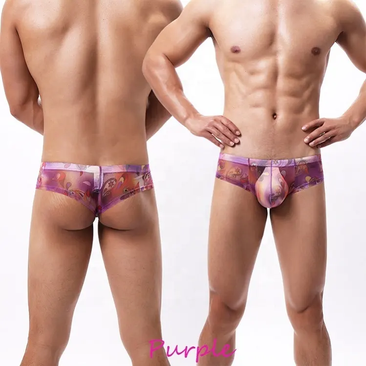 Zn-low MOQ Đồ Lót Nam Tùy Chỉnh Đồ Lót Bikini Nam Siêu Mỏng Trong Suốt Quần Lót Jockstrap Gợi Cảm