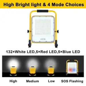 KCD Color Match 18w 27w 20w 30w 48w costruisci Garage Mini Cordless Outdoor portatile ricaricabile LED luce di lavoro con supporto