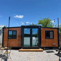 Maison préfabriquée modulaire de luxe, 2 chambres, mobile, portable, extensible, type conteneur
