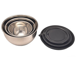 Bol à salade en acier inoxydable 18/8 avec râpe, ensemble de bols mélangeurs en acier inoxydable avec couvercle - Product Image 3