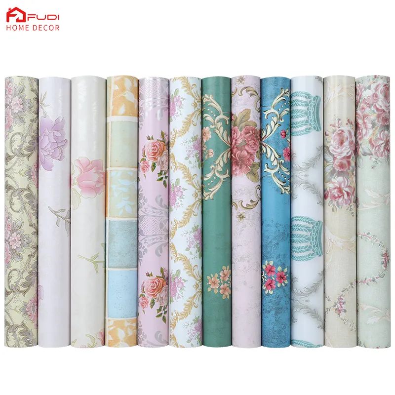 PVC Flowers and plants hot products waterproof wallpaper for bathroom 3d wallpaper sticker