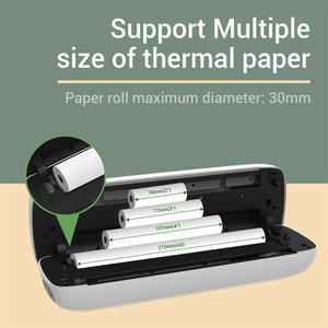 <b>Portable</b> A80 203Dpi A4 Thermal <b>Printer</b> Wireless Inkless Bluetooth USB Label Receipt Barcode <b>Printer</b> for Office Home Travel - Product Image 5