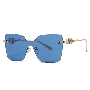 2024 Gafas Para Hombre De Sol Oversized <b>Retro</b> Gradient Vintage Rimless Fashion Shades for Women - Product Image 3