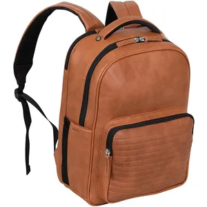 Custom Leather 15.6 Laptop Tablet Bookbag Anti-Theft RFID School Work Travel Backpack children kids Girls backpack school bags