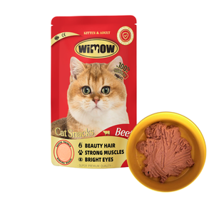 Wimow Emballage personnalisé <span class=keywords><strong>pour</strong></span> aliments humides <span class=keywords><strong>pour</strong></span> chats, haute teneur en protéines, au saumon/poulet/thon, en sachet rétractable <span class=keywords><strong>stérilisé</strong></span> à la chaleur 85g, <span class=keywords><strong>pour</strong></span> toutes les phases de vie - Product Image 5