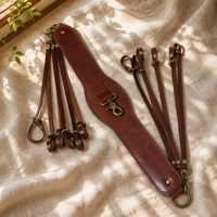 Sifflet en cuir pour la chasse, accessoires avec anneaux amovibles et cordon pour appels de prédateurs, canards et oies, usage extérieur, paracorde