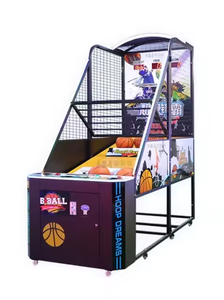 Machine de jeu d'arcade de basket-ball de rue en intérieur anglophone à pièces avec des matériaux plastiques en métal pour les centres de divertissement - Product Image 4
