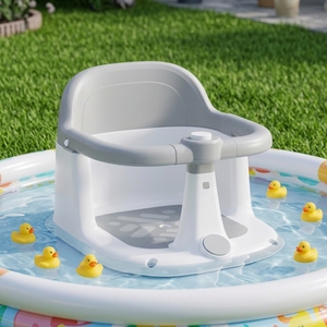Siège de bain antidérapant pour bébé, 3 couleurs, rappel de température de l'eau, support de bain sécurisé pour nourrissons, tabouret adapté à la plupart des baignoires - Product Image 1