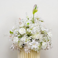 Decoración para Fiestas, Decoración para Salones de Boda, Mesas, Centros de Mesa Artificiales Blancos Grandes de 70 cm, Bola de Flores para Boda, Flores para Boda