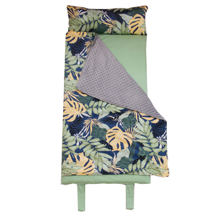 Tapis de sieste Portable pour enfants avec oreiller amovible et couverture polaire à pois - Product Image 1
