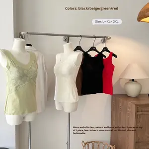 Canotta Termica Invernale Elasticizzata, Moda Taglie Forti, Top Caldo con Reggiseno Integrato, Intimo Termico Femminile - Product Image 3