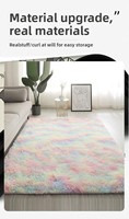 Alfombra de terciopelo de lujo HJ con capa gruesa de esponja, alfombra peluda de 4 cm de altura, alfombra transpirable con reverso no tejido