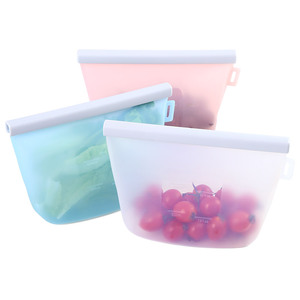 Sacs de rangement en silicone réutilisables, compatibles lave-vaisselle, avec logo personnalisé - Product Image 1