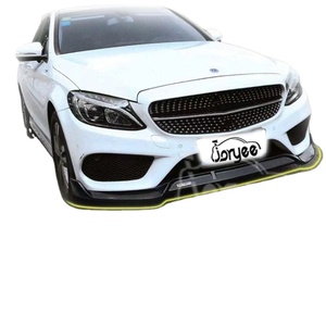 Séparateur de lèvre de pare-chocs avant AMG pour Mercedes Benz classe C <span class=keywords><strong>C63S</strong></span> Kit de carrosserie en fibre de carbone Accessoire de réglage Pièce ABS - Product Image 3