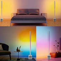 Lampu Atmosfer Lantai RGB Cerdas DC24V IP20 Dapat Diredupkan Kontrol Aplikasi Seluler Dekorasi Ritme Musik Natal Dalam Ruangan