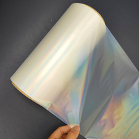 Film holographique mat BOPP arc-en-ciel pour lamination à froid, idéal pour les boîtes cosmétiques/boîtes de fond de teint liquide/boîtes de poudre libre
