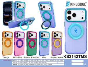 เคสแม่เหล็กสีใหม่ แข็งแรง ทนทาน สำหรับ iPhone 18 ProMax 17 16 15 14 13 360 °   เคสกันกระแทกแบบไฮบริดพร้อมขาตั้งวงแหวนป้องกันการตก - Product Image 1