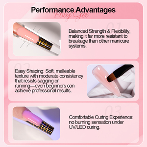 <span class=keywords><strong>Kit</strong></span> de <span class=keywords><strong>Uñas</strong></span> de Gel Poligel R S Nail 50g, Marca Privada, 20 Colores, Rosa Nude, Gel para Manicura, Extensión de <span class=keywords><strong>Uñas</strong></span> Acrílicas - Product Image 4