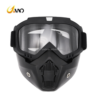 Casque de moto sportif coupe-vent WANOU avec masque et lunettes