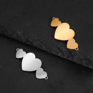 Conectores de Corazón de Acero Inoxidable con Baño de Oro de 18K para Bisutería, Accesorios para Hacer Pulseras, Resistentes al Agua y Antialérgicos - Product Image 4