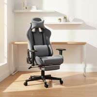 Chaise de jeu et de course moderne, inclinable, pivotante à 360 degrés, design ergonomique, réglable, en nylon extensible – Vente chaude directe usine