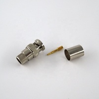 Connecteur coaxial RF étanche BNC mâle à sertir pour câble coaxial RG213, idéal pour antennes et câbles électriques de vidéosurveillance