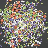 1KG de paillettes en argile polymère à thème spatial, astronautes, planètes et étoiles à cinq branches pour accessoires de slime DIY