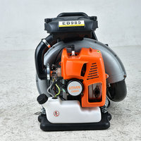 Souffleur à dos professionnel à essence 2 temps 65cc HF-AB650, débit d'air élevé 500-1000CFM pour feuilles, neige, débris et lutte contre les incendies forestiers
