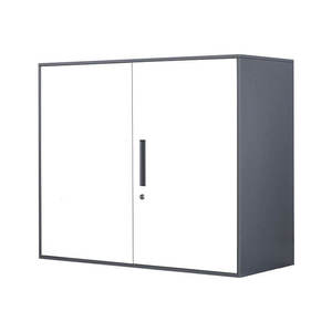 Armoire de classement de bureau moderne en acier à demi-hauteur, écologique, à 2 portes battantes, pour atelier et école - Product Image 1