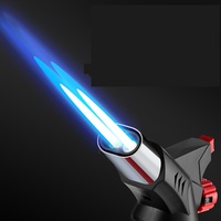 Briquet torche butane jet flamme coupe-vent briquet butane en forme de pistolet Bbq briquet torche flamme meilleur vente