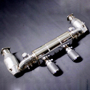 OBM SS304 Superventas: Sistema de escape completo Catback con tubo de bajada para 991/991.1/991.2 con escudo térmico - Product Image 3