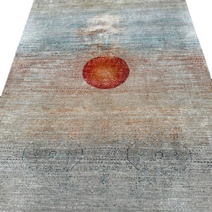 Juego de Alfombras de Lana y Seda de Bambú de Estilo Persa Moderno de la Mejor Calidad, Tejidas a Mano con Pelo en Bucle, Ecológicas, Lavables y Antideslizantes - Product Image 1