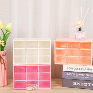 <strong>Mini</strong> Plastic Desk Craft Organizer Storage with Removable 9 <strong>Drawers</strong> for DIY Crafts and Jewelry - Product Image 2