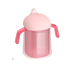 280ml/350ml de qualité alimentaire PP matériel Anti-étouffement infantile bébé enfants enfants bouteille d'eau tasse Double poignée Silicone Sippy tasses - Product Image 1
