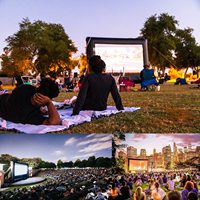 Écran de projection gonflable pour cinéma en plein air et en intérieur, disponible en tailles 14 pieds, 16 pieds, 19 pieds, 20 pieds, 22 pieds et 24 pieds.