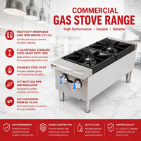 Cuisinière à gaz de comptoir 36 pouces avec plaque de cuisson et gril à pierres de lave 3-en-1, cuisinière à gaz commerciale combinée avec plaque de cuisson