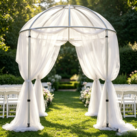 Système de tringles et rideaux ajustables pour toile de fond de mariage et support de fleurs, arche à double barre transversale pour décoration d'événements