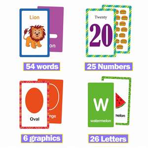 Nuevas Tarjetas Cognitivas para Aprender 26 Letras, Colores, Formas, Números y Palabras, Tarjetas Educativas Tempranas para Niños y Niñas - Product Image 4