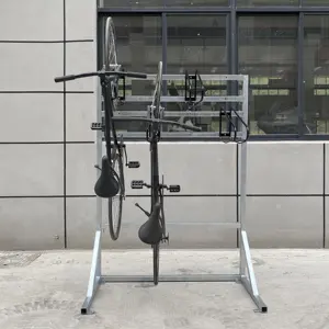 Supports de stationnement de stockage de vélo de vélo debout libre simple face efficace Vertical à haute densité commerciale