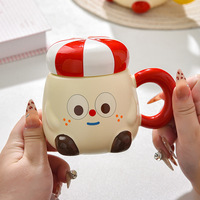 Tasses en céramique pour la maison de 480 ml, design mignon de dessin animé, mugs en porcelaine réutilisables pour le café chaud ou les cadeaux d'anniversaire, personnalisables