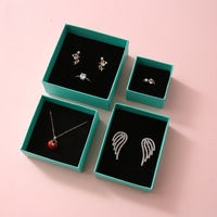 Boîte d'emballage cadeau pour bijoux avec ruban, étui pour bague, boucles d'oreilles, collier, en papier de lin imprimé cristal, élégant, vente en gros, multicolore