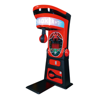 Machine de jeu d'arcade Playfun avec distributeur de boissons et de tickets, combinant boxe, tir au but et jeu de frappe au poing
