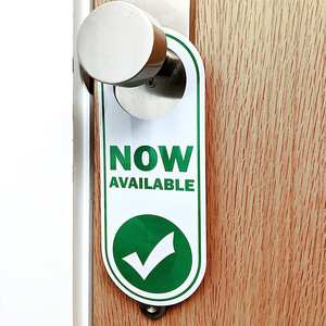 Creative Door Sign PVC Hanging Sign Water Resistant Office Door Plate Fun English Sign Double Sided Available Now - Product Image 1