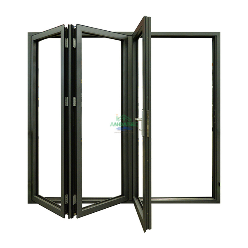 Insulated Aluminium Folding Doors Interior Temporary