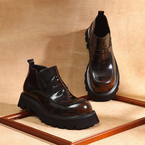 Botas de Trabajo de Invierno para Hombre, Estilo Clásico, Versátiles, Casuales, de Caña Alta, Impermeables, de Cuero Genuino, con Aumento de Altura, Deportivas - Product Image 3