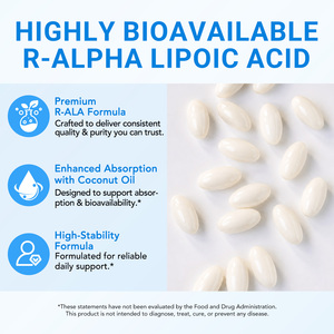 Integratore Alimentare Acentiallabs, Capsule di Acido R-Alfa Lipoico ad Alta Potenza con Olio di Cocco per la Produzione di Energia Cellulare - Product Image 5